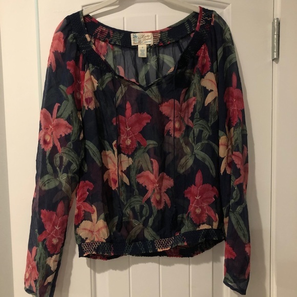 Lucky Brand Tops - Lucky Brand Women’s by Dale Hope Floral Blouse | size small | like new